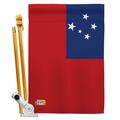 Cosa 28 x 40 in. Samoa Flags of the World Nationality Impressions Decorative Vertical House Flag Set CO4124718